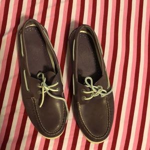 Sperry Purple Boat Shoes size 11 LSU Kansas State